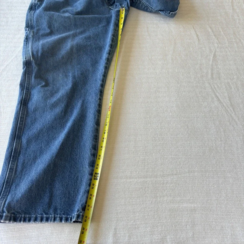 Wrangler Authentics Mens Carpenter Jeans Blue Denim Relaxed Fit 37x29 Utility
